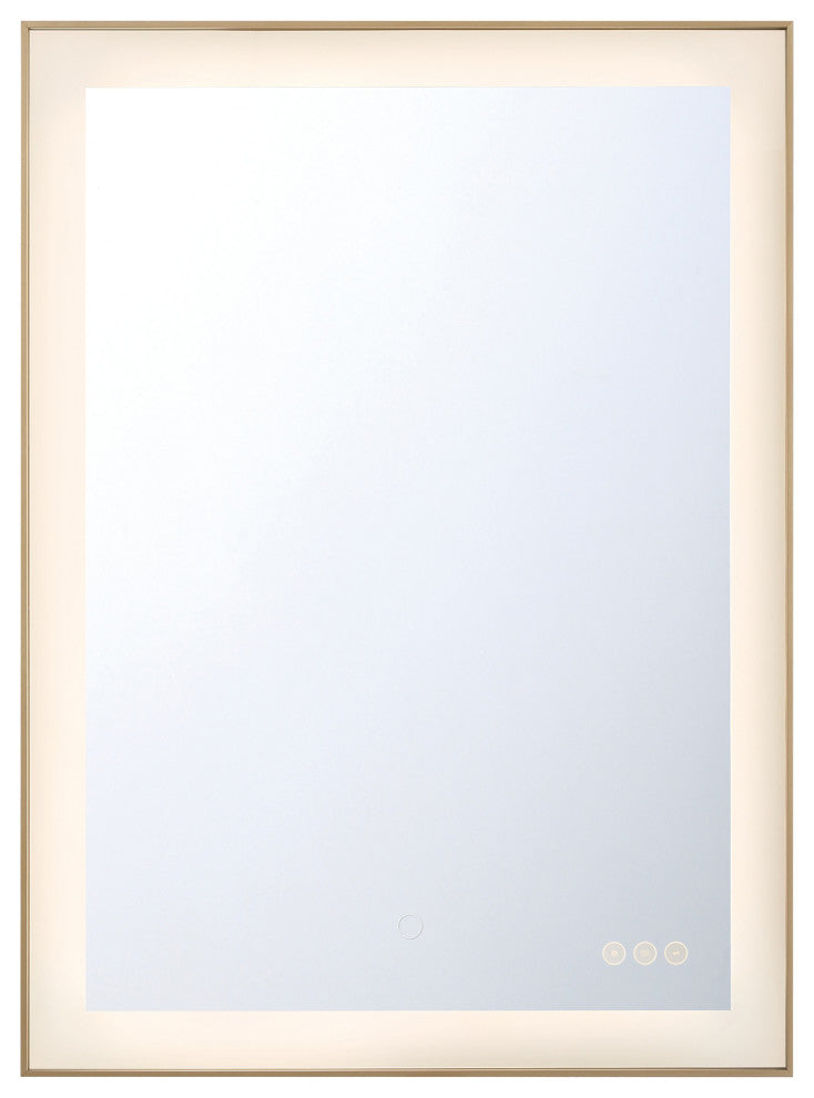 Lenora 30" Rectangular Mirror, Gold
