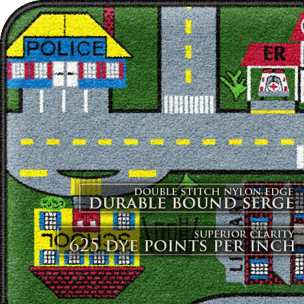 Flagship Carpets FE151-42A 6'x12' Places To Go Rug