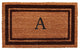 Brown Border 24"x36" Monogram Doormat, Letter A