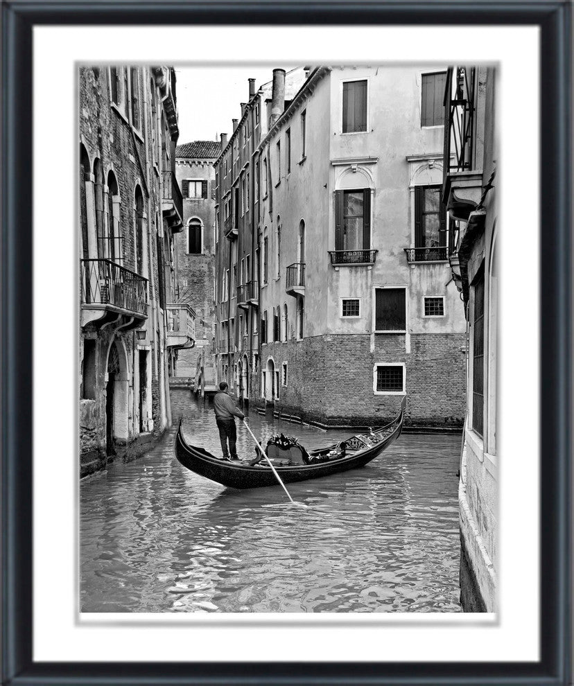 Artwork, Gondolier, Venezia The Venice Collection, Framed