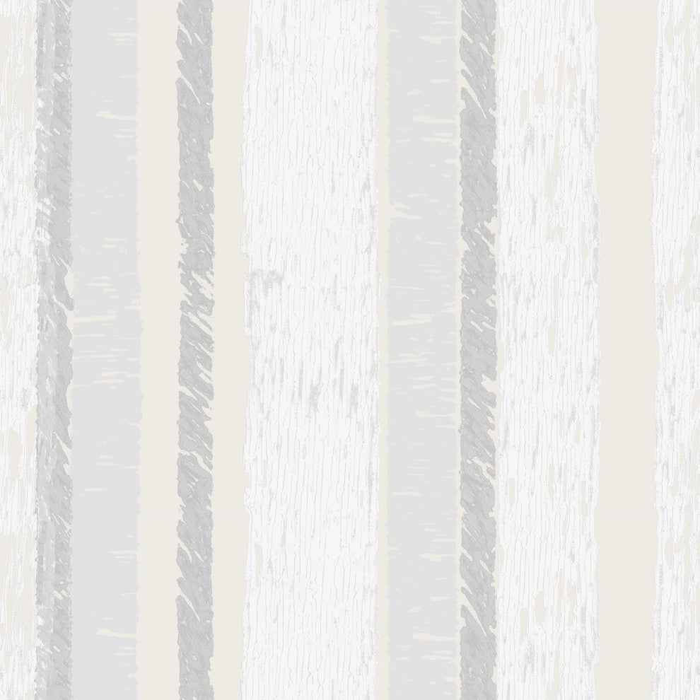 Birch Stripe Wallcovering, Neutral, Roll, Peel and Stick
