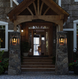 Home Living 7" Outdoor Wall Sconce, Black