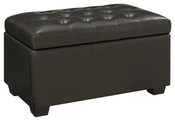 Coaster Storage Ottoman, Dark Brown