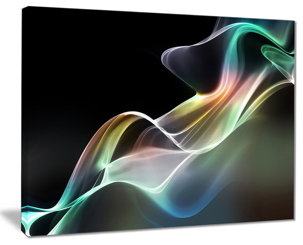 "Abstract Smoke Reflection" Abstract Digital Art Canvas Print