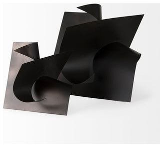 Francesca 11.8Lx11.8Wx11.8H Black Metal Sculptural Decorative Object