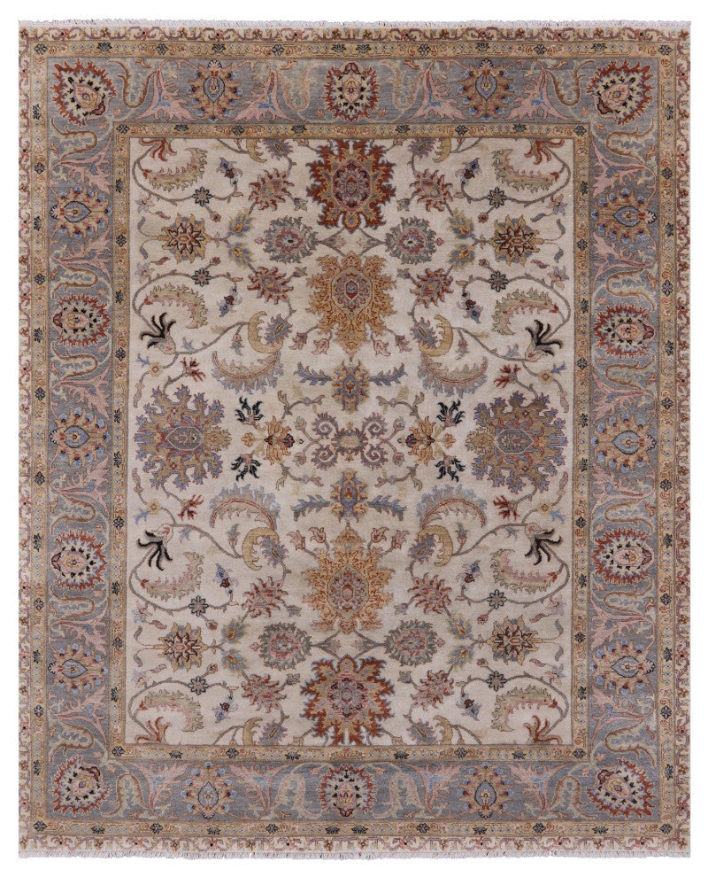 8' 1" X 9' 9" Persian Tabriz Hand Knotted Wool Rug Q9027