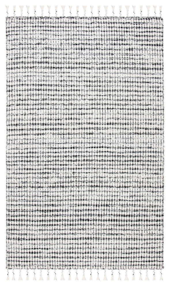 Safavieh Casablanca Collection CSB425Z Rug, Black/Ivory, 4' X 6'