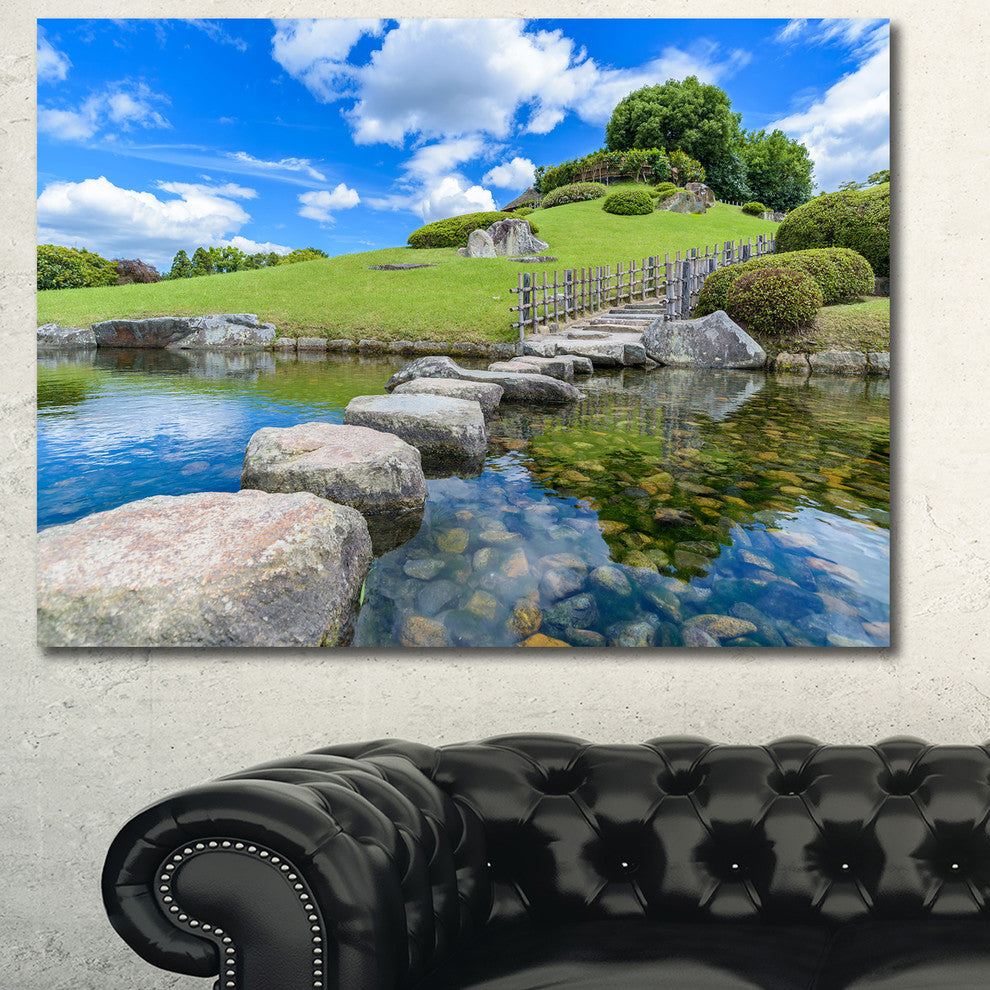 Japanese Garden in Okayama, Landscape Canvas Art Print, 60x40