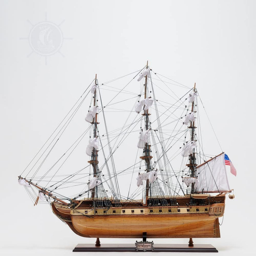 Old Modern Handicrafts T012B USS Constitution Large With Floor Display Case