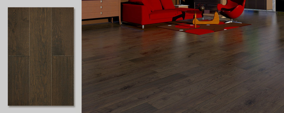 European Oak Shadow Grey 1/2"X7"Xrandom Length Hardwood Flooring(25.26 Sqft/Box)