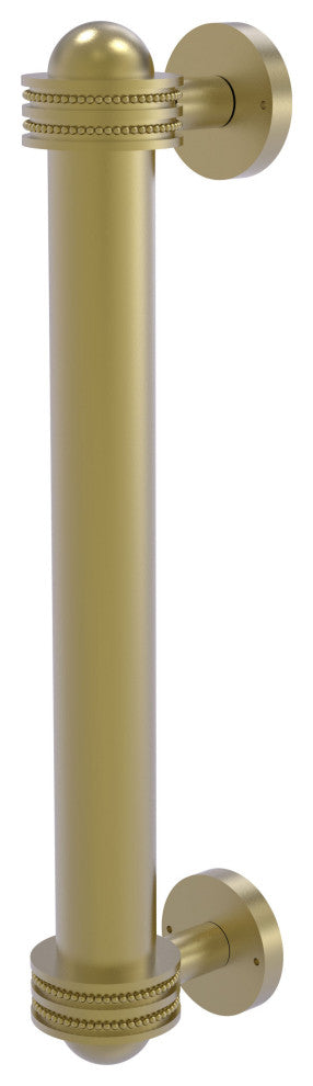 8" Door Pull With Dotted Accents, Satin Brass