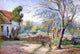 Victor Vignon Cottage and Garden, 18"x27" Gallery Wrapped Canvas Print