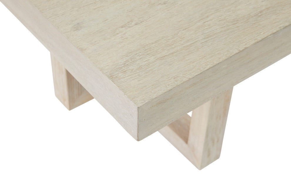 White Wash Trestle Coffee Table
