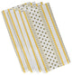 19x19", Comb Dot Stripe Print Napkin, Gray, Set of 4