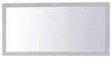Elegant Decor Aqua 36" x 72" Wood Frame Bathroom Mirror in Gray