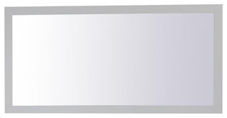 Elegant Decor Aqua 36" x 72" Wood Frame Bathroom Mirror in Gray