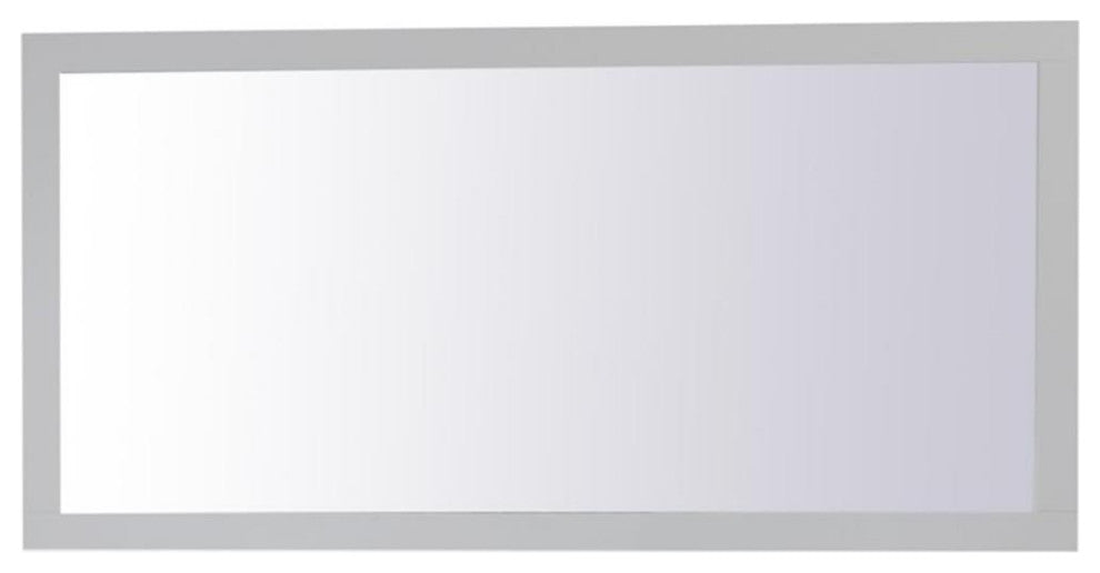 Elegant Decor Aqua 36" x 72" Wood Frame Bathroom Mirror in Gray