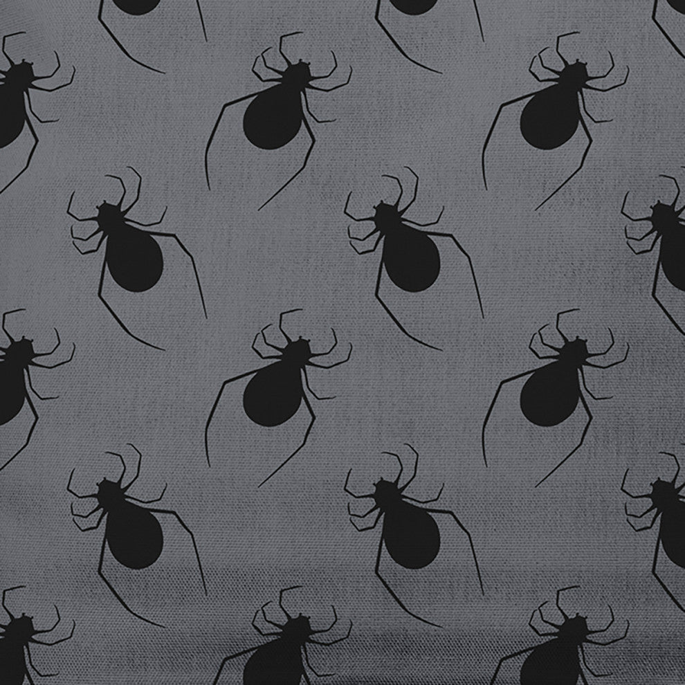 18"x18" Spider Pattern Decorative Throw Pillow, Steel Gray