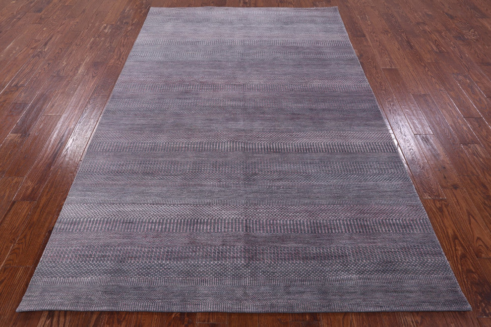 Savannah Grass Wool and Silk Hand Knotted Rug 6' 1" X 9' 4" Q11399