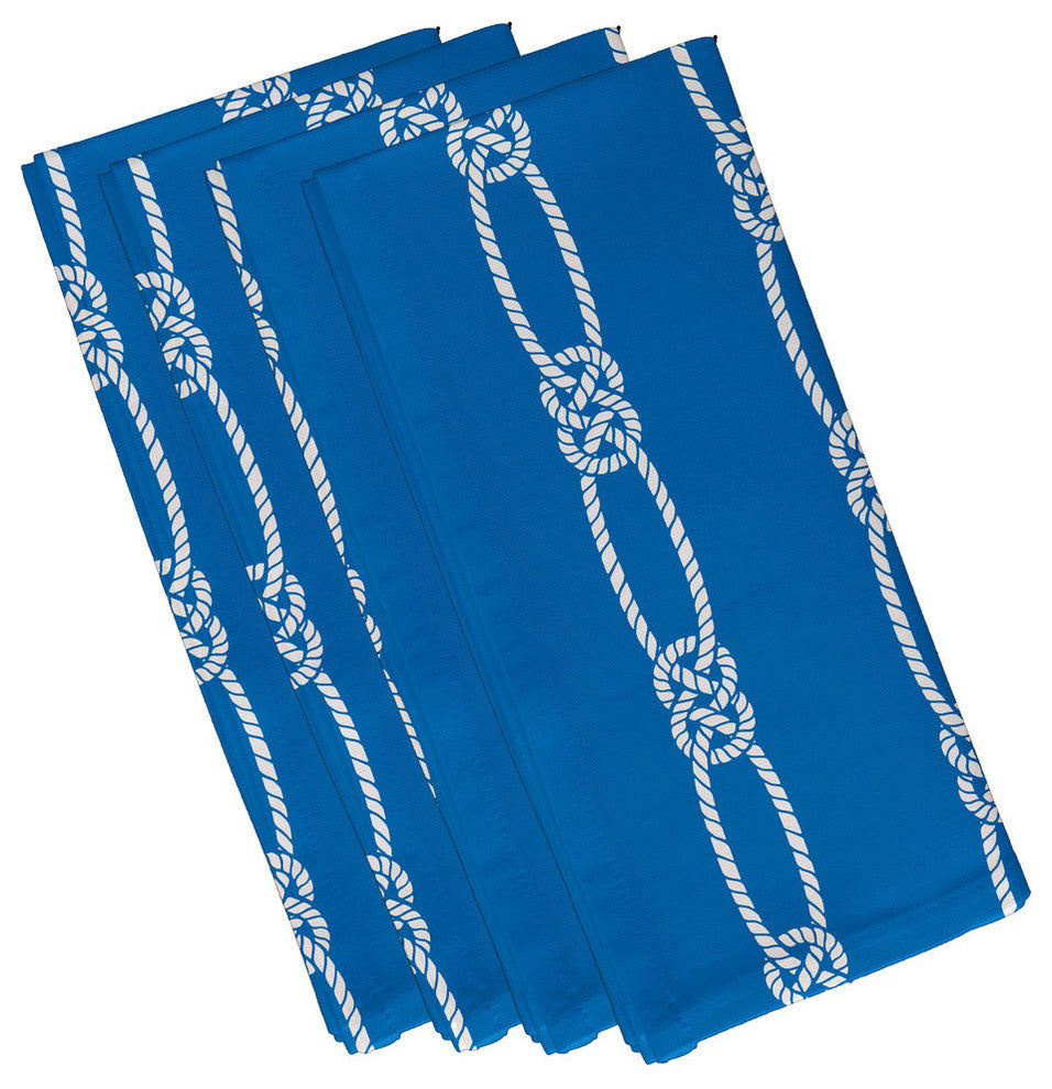 Tom Foolery, Stripe Print Napkin, Blue, Set of 4