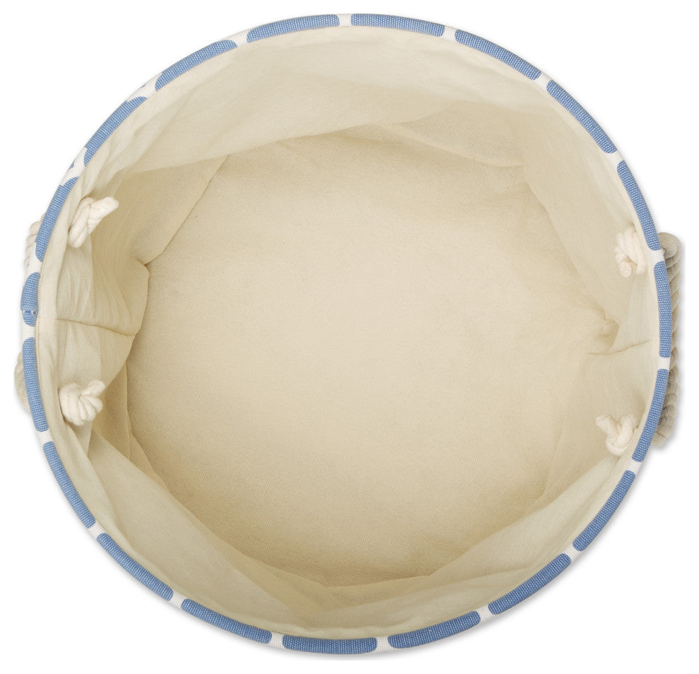 DII Polyester Bin Lattice French Blue Round Large