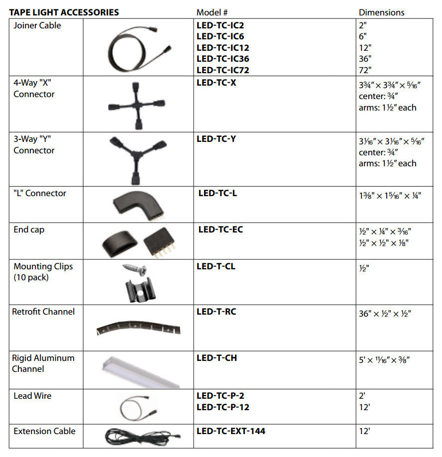 6" Joiner Cable for InvisiLED 24V Tape Light