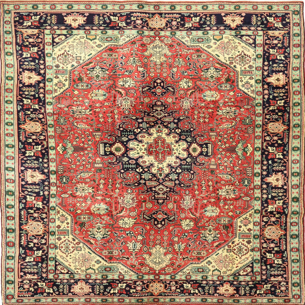 Ahgly Company Indoor Square Traditional Area Rugs, 7' Square