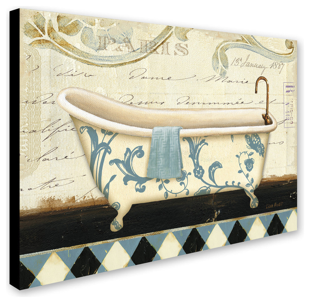 ''Marche de Fleurs Bath I'' Canvas Art by Lisa Audit