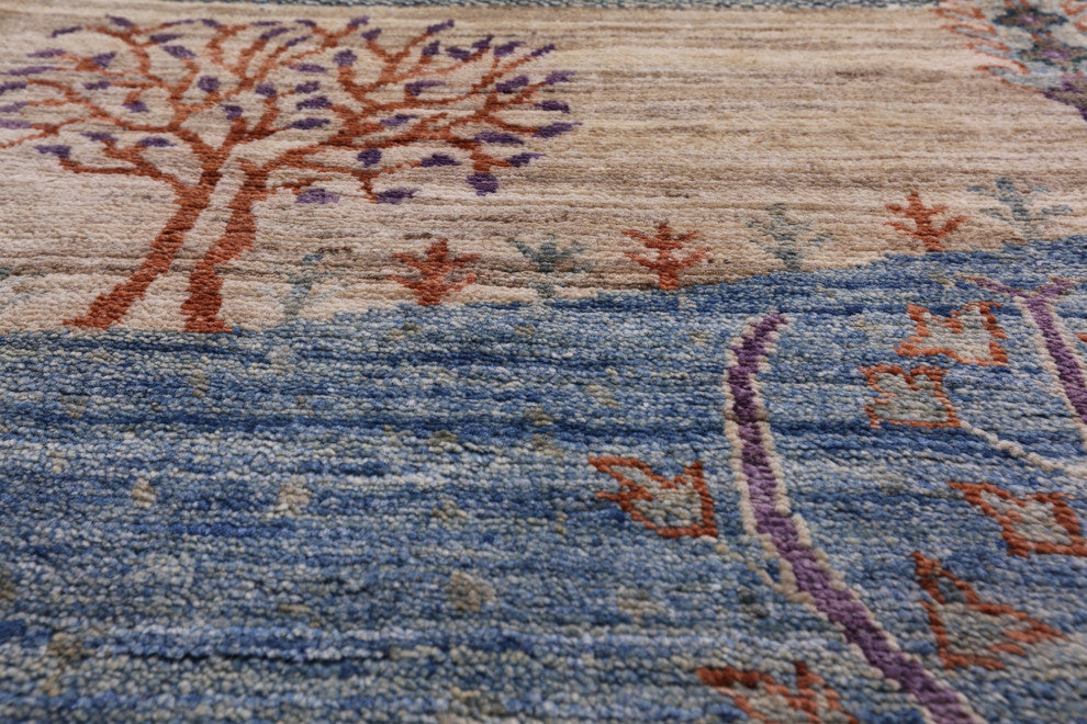 Handmade Persian Gabbeh Tribal Wool Rug 8' 10" X 11' 10" Q7924