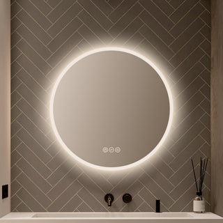 Fogless, Color Temperature Adjustable LED Mirror, 24" Round