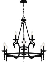 Octavia 9-Light Chandelier, Earth Black