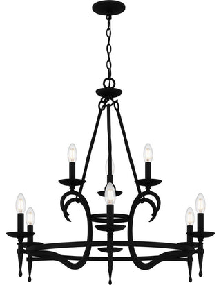 Octavia 9-Light Chandelier, Earth Black