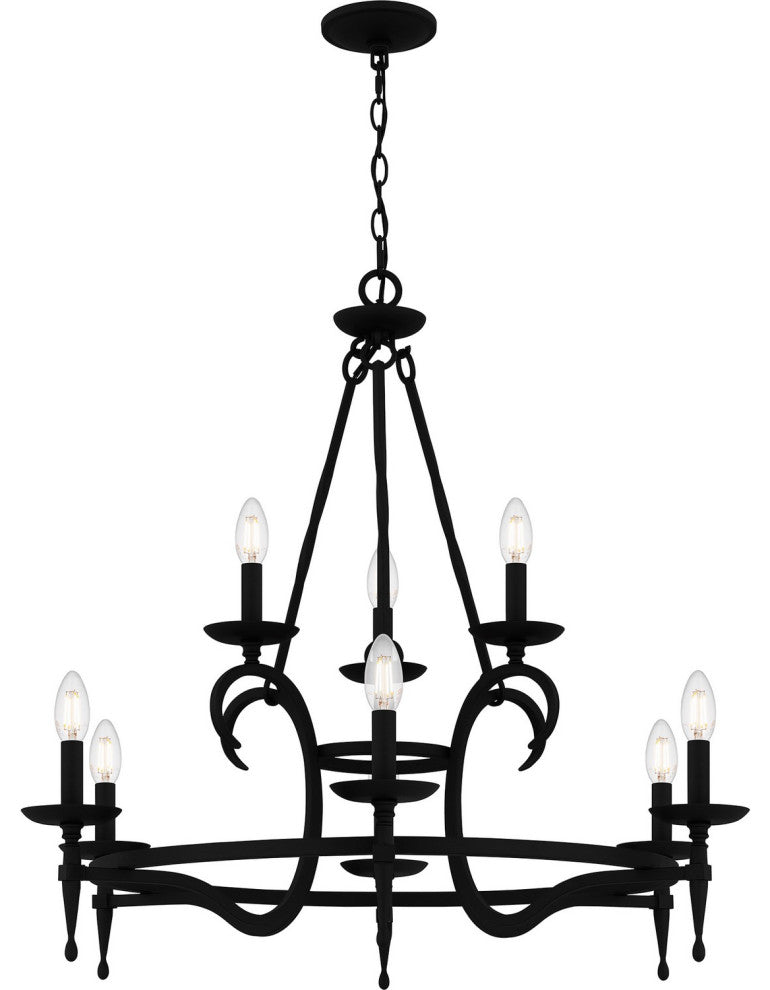 Octavia 9-Light Chandelier, Earth Black