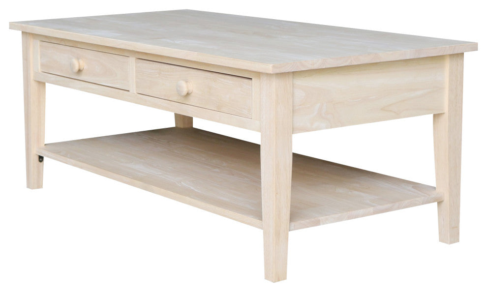 Spencer Coffee Table, Unfinished