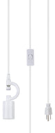Aspen Creative 21043-2, 1-Light Plug-In Swag Light Conversion Kit, Glossy White
