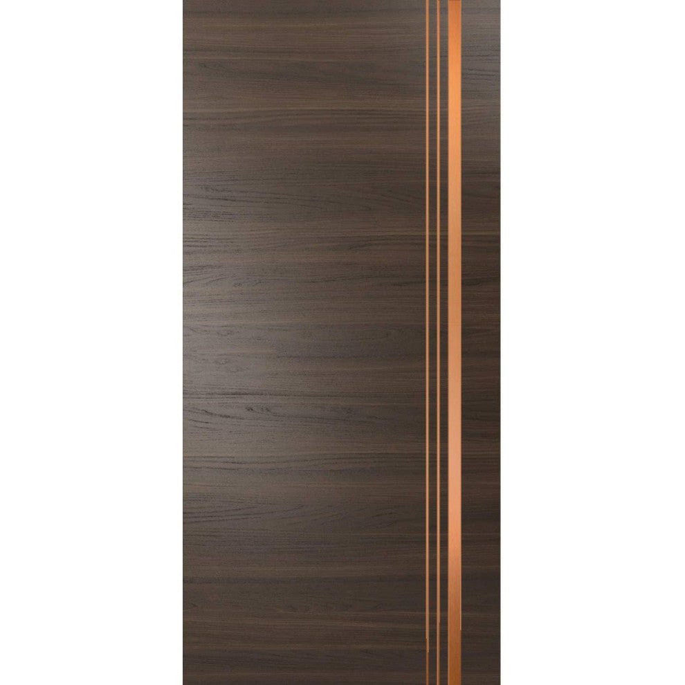 Slab Barn Door Panel 18x96 | Planum 1010 Chocolate Ash with  | Sturdy Finished
