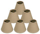 6" Linen Beige Hardback Empire Chandelier Shade, 3"x6"x4.5", Set of 6