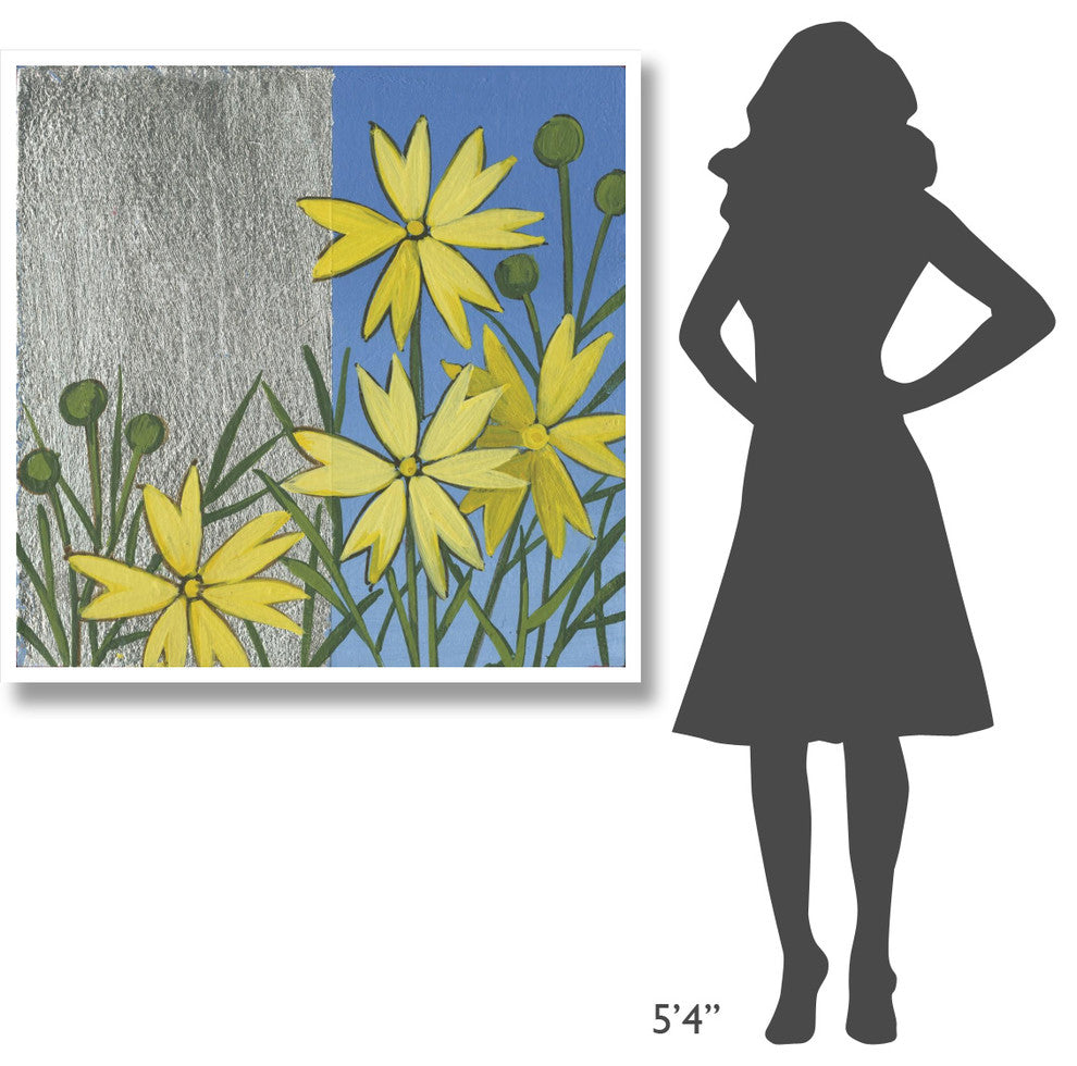 "Coreopsis I" Digital Paper Print by Kathrine Lovell, 42"x42"