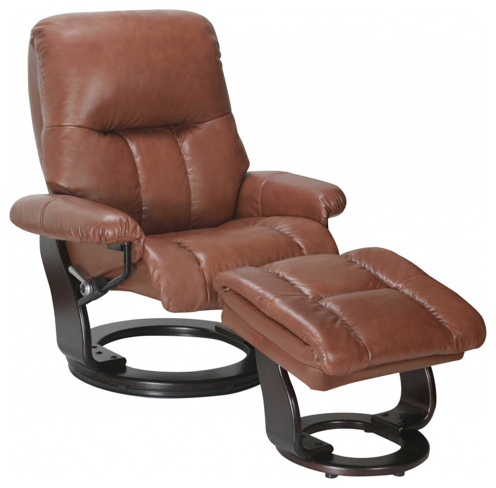 35" x 31" x 40.5" Llama Cover- Leather and Vinyl match Recliner Chair, Ottoman
