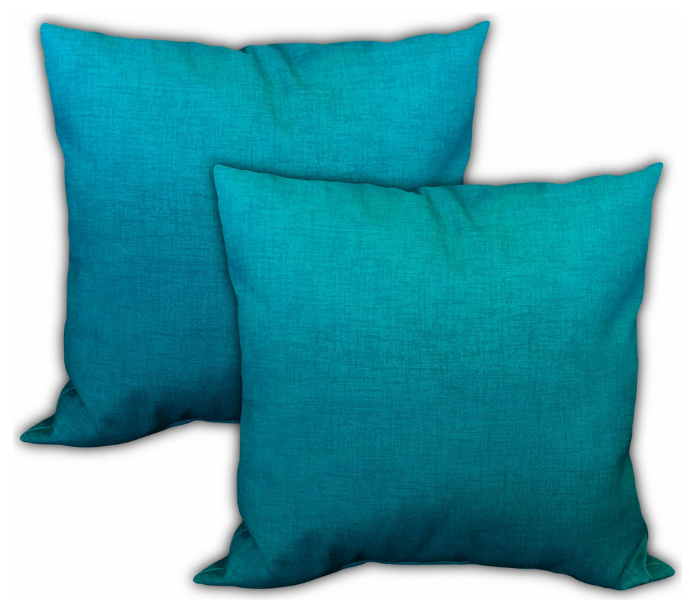 3-Piece Set Aqua Reefs Indoor Outdoor Zippered Pillows