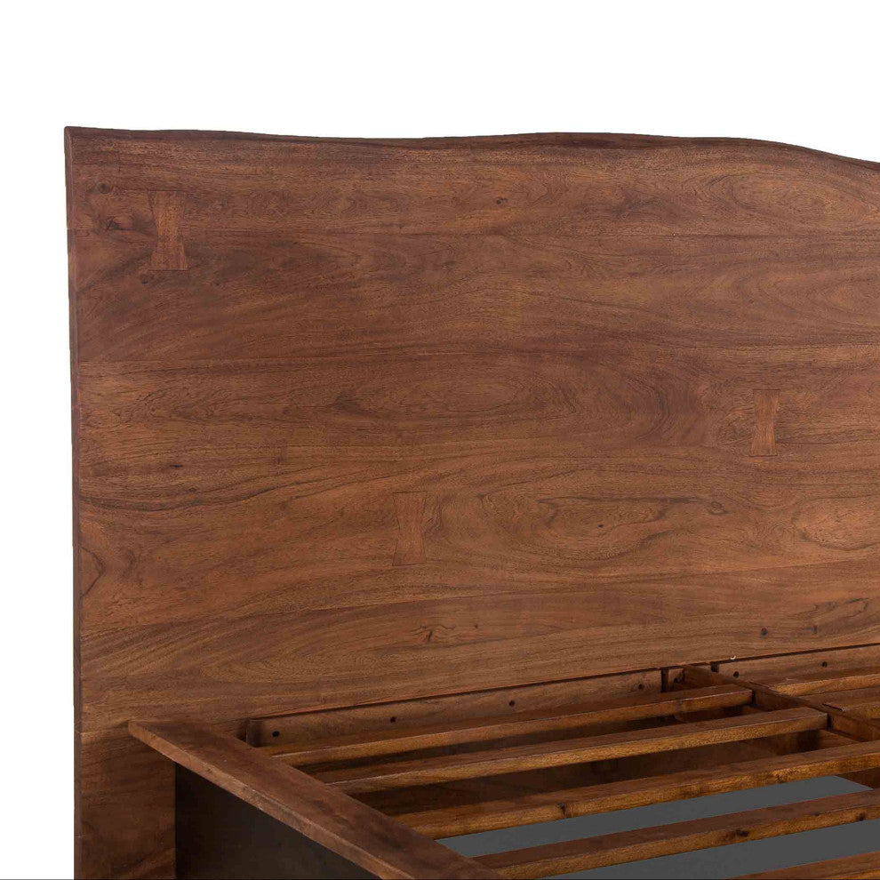Palermo Acacia Wood Live Edge Bed, King