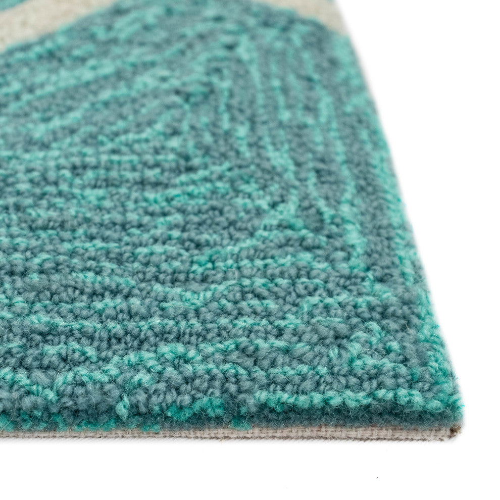 Capri Starfish Indoor/Outdoor Rug, Aqua, 2'x5'