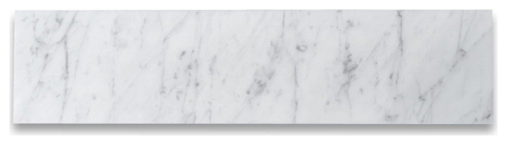 Carrara White Marble 6x24 Wall and Floor Tile Honed, 1 sq.ft.
