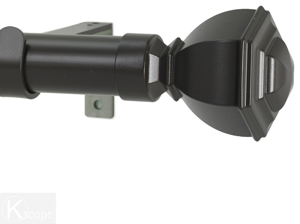 Venice Non-Telescoping Curtain Rod, Oil Rubbed Bronze, 96''