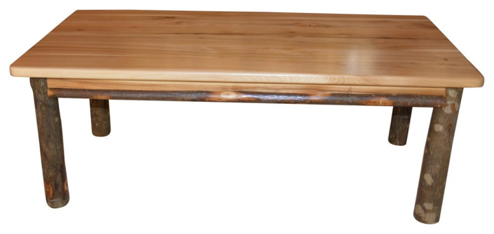 Hickory Solid Wood Coffee Table, Rustic Hickory