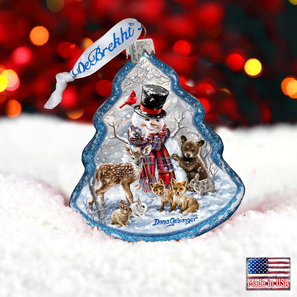 Forest Friends Tree Glass Ornament
