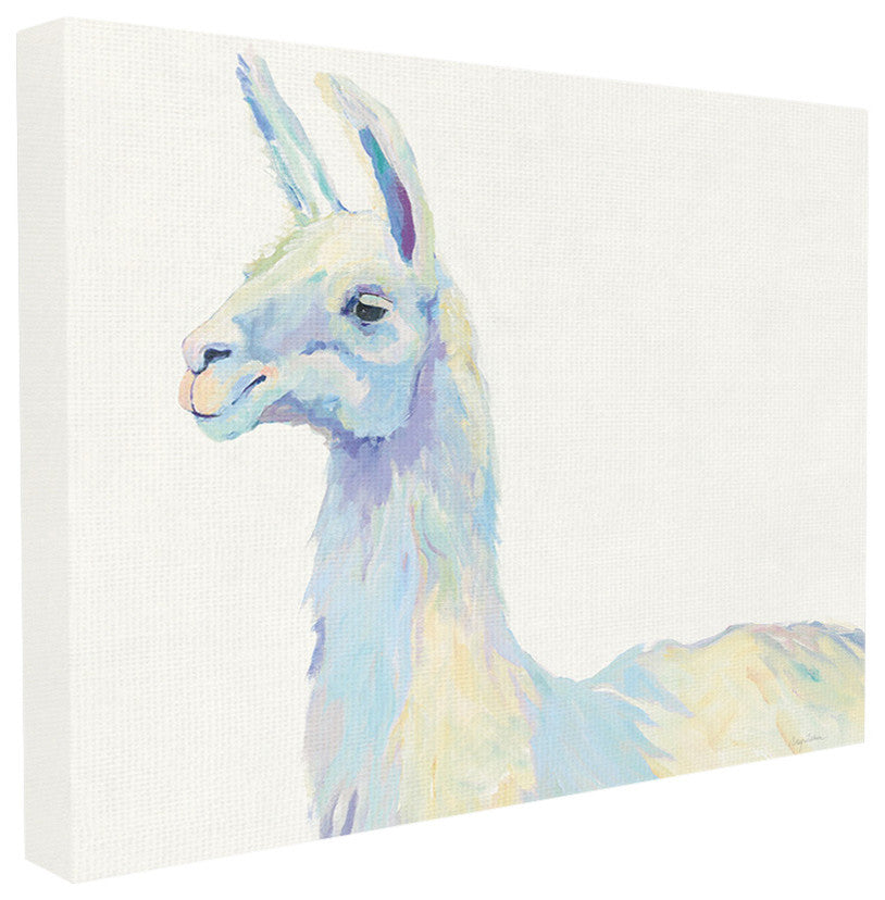 Ophelia The Llama, 24x30, Stretched Canvas Wall Art
