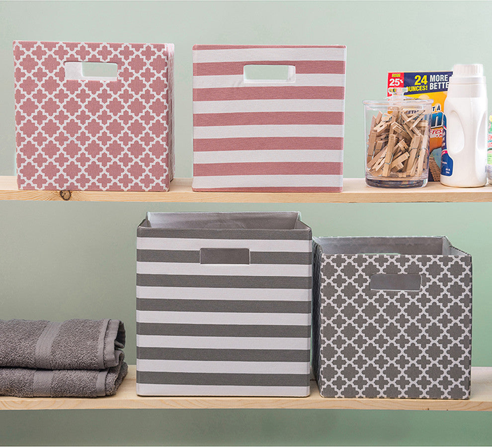 DII Polyester Cube Lattice Rose Square 11x11x11"