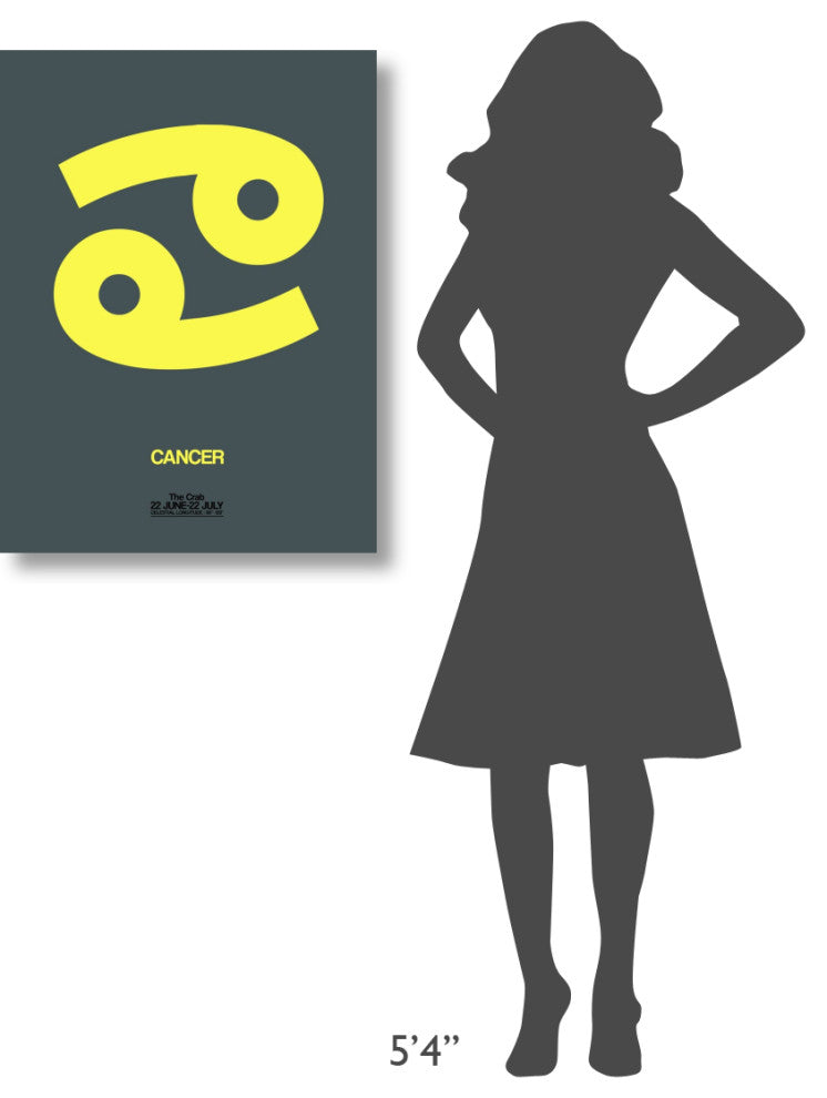 "Cancer Zodiac Sign Yellow" Fine Art Print