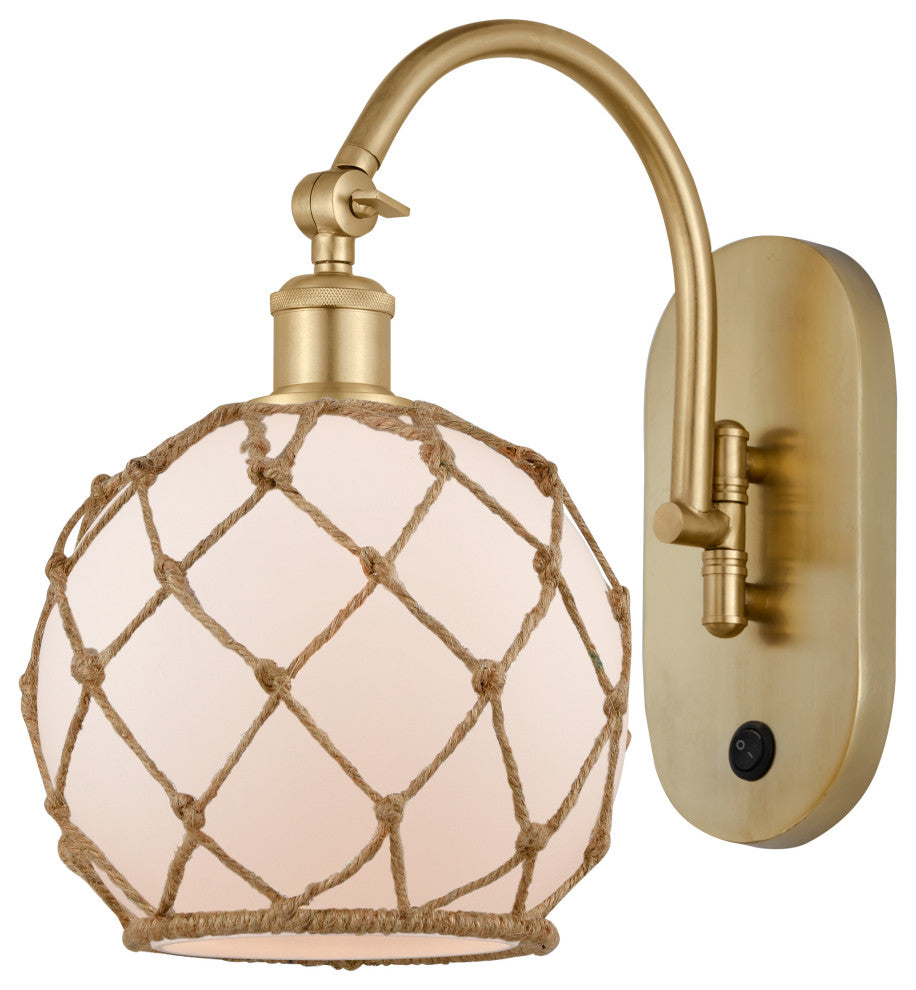 Innovations 518-1W-SG-G121-8RB-LED 1 Light Sconce, Satin Gold